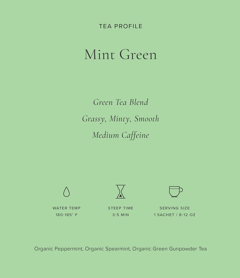 Art of Tea Mint Green Tea - 12 Count Pyramid Tea Bag Sachets - Image 4